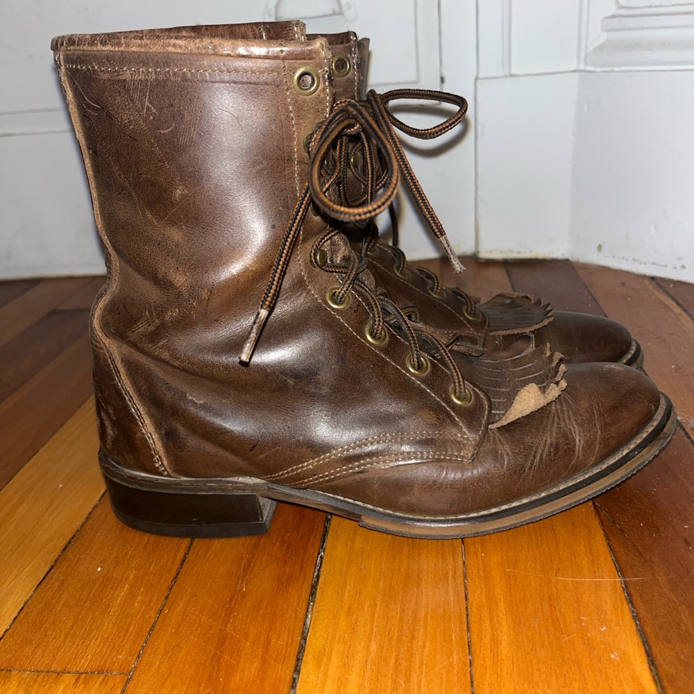 Vintage Brown Leather Boots